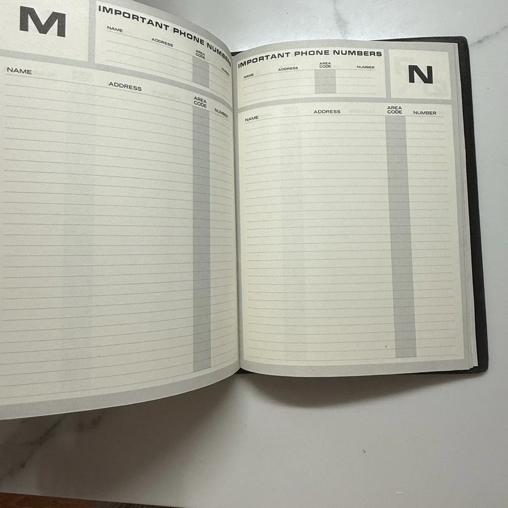 Vintage‎ 1978 Desk Diary Calendar– Embossed Faux Leather Cover – Birds & Wheat